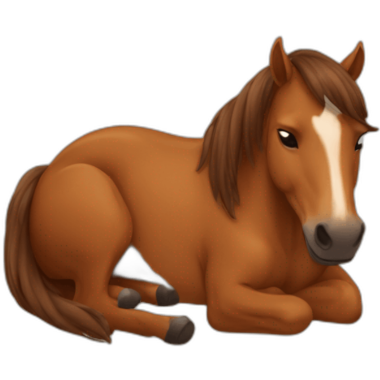 sleeping brown horse emoji