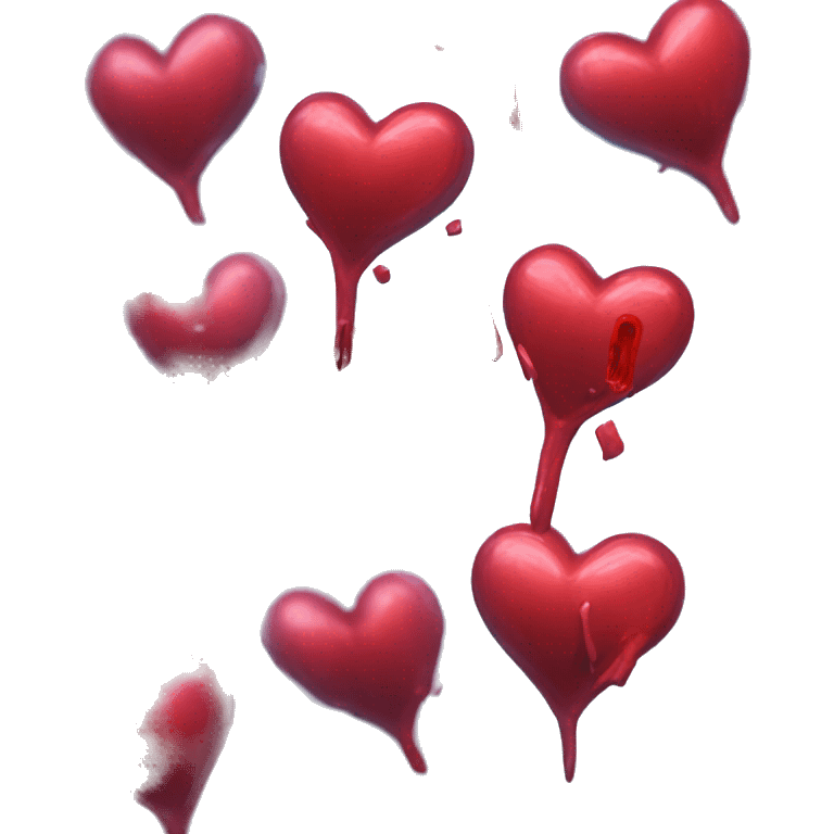 holographic bloody broken heart cyberpunk  emoji