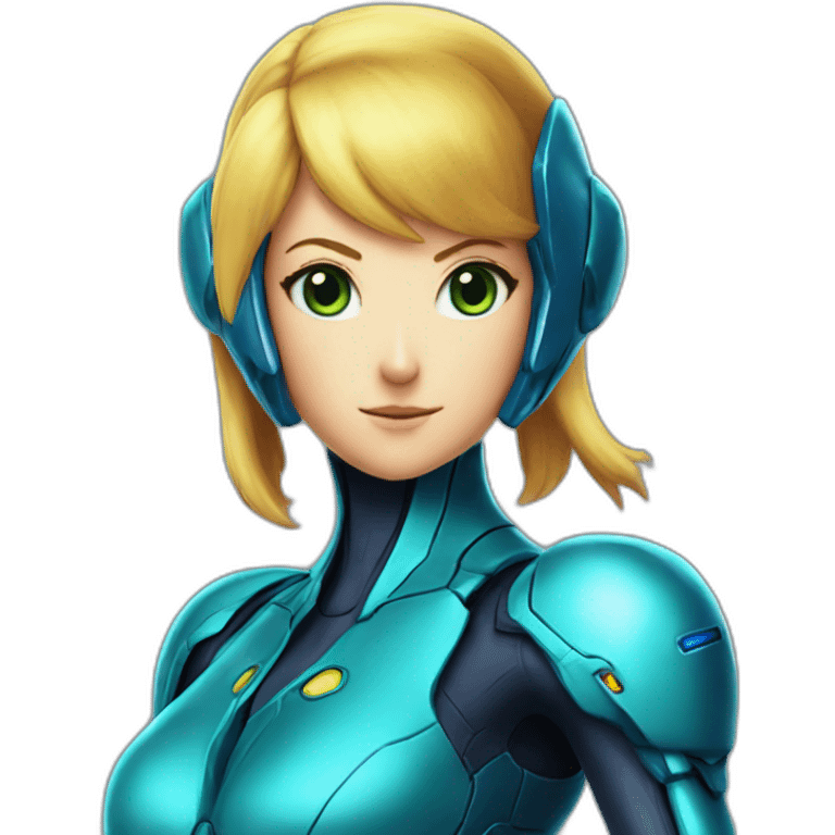 zero suit samus with a beak emoji