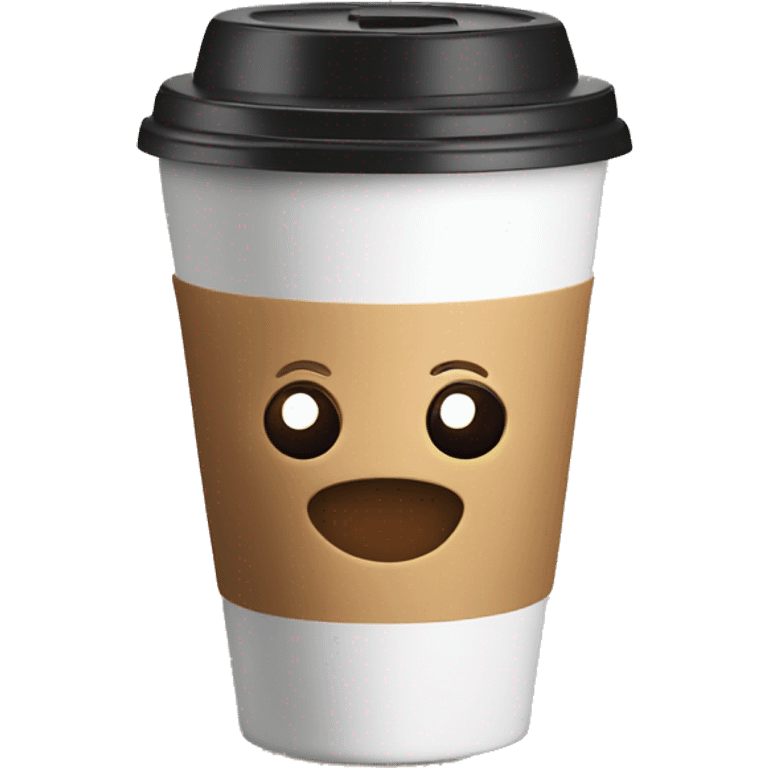 a takeaway cup with coffee emoji