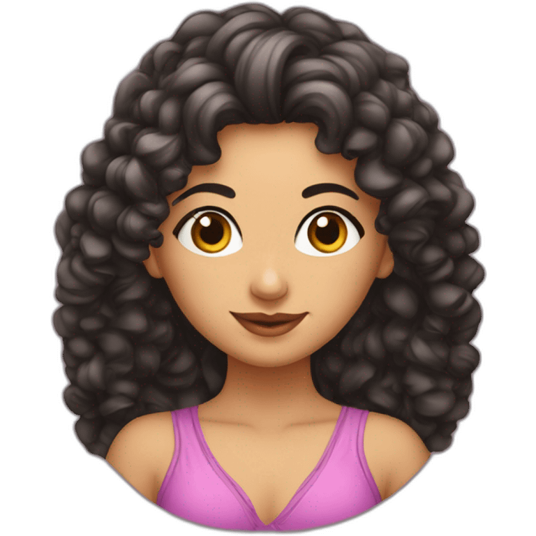 fille arabe au cheveux bouclés avec un bandeau  emoji