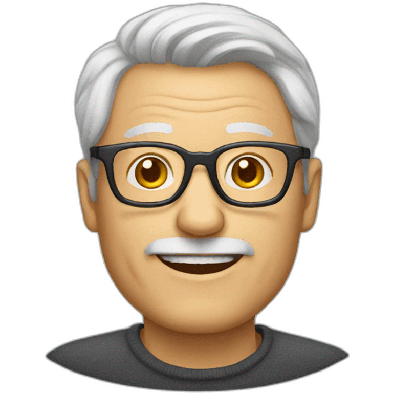 50 year old swedish man with glasses emoji