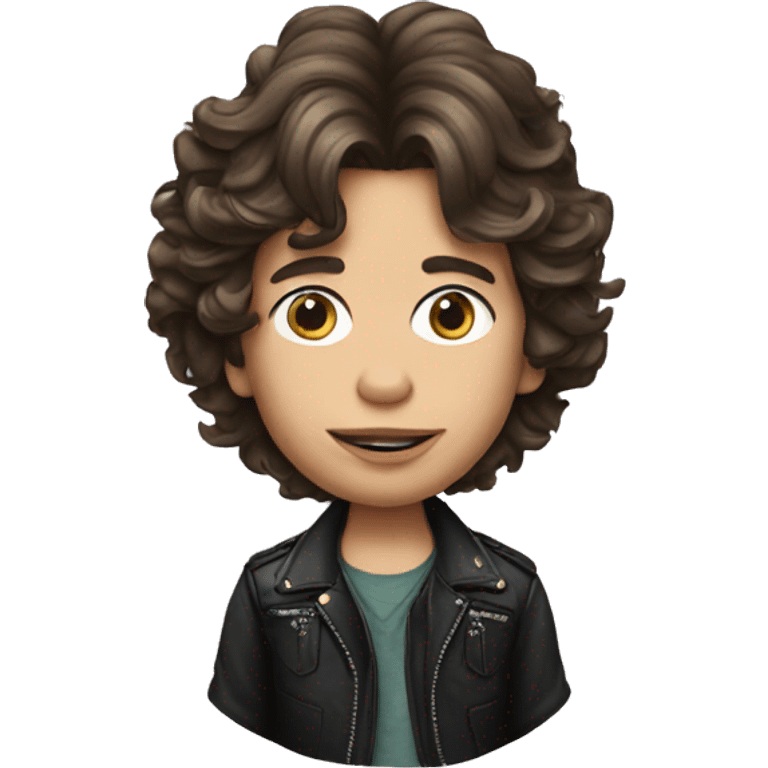 boy with mick jagger hairstyle emoji