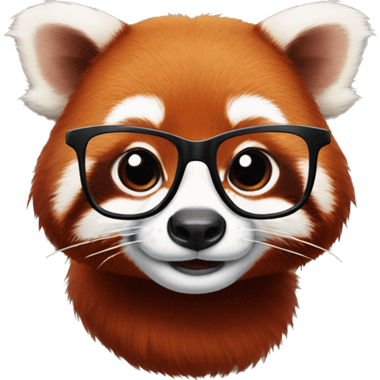 Red panda with glasses emoji