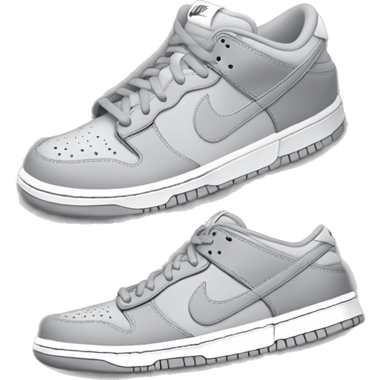 Light Grey low top Nike dunks  emoji