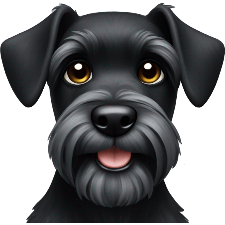 Black Mini schnauzer  emoji