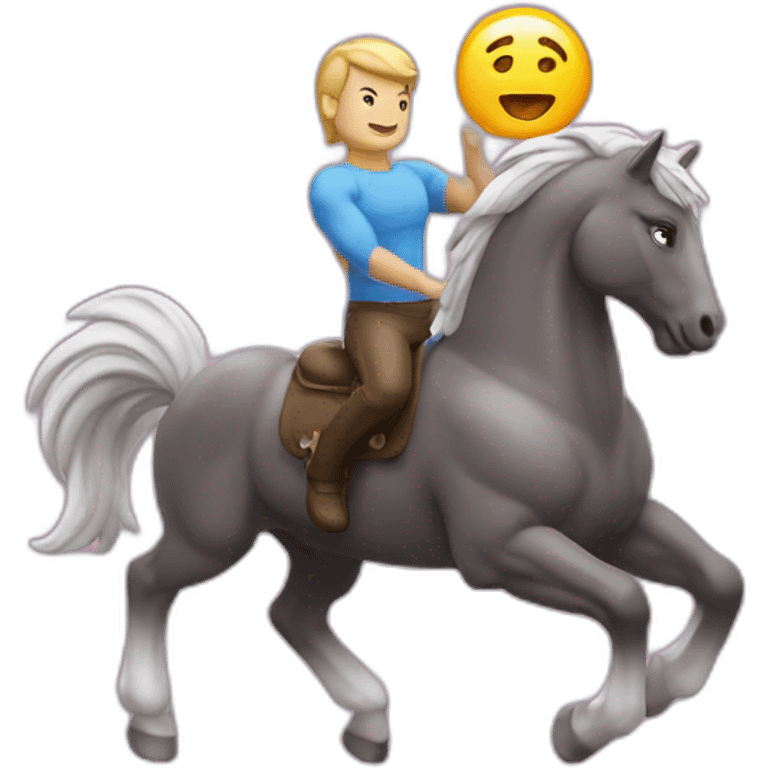 Muscle sur une licorne emoji