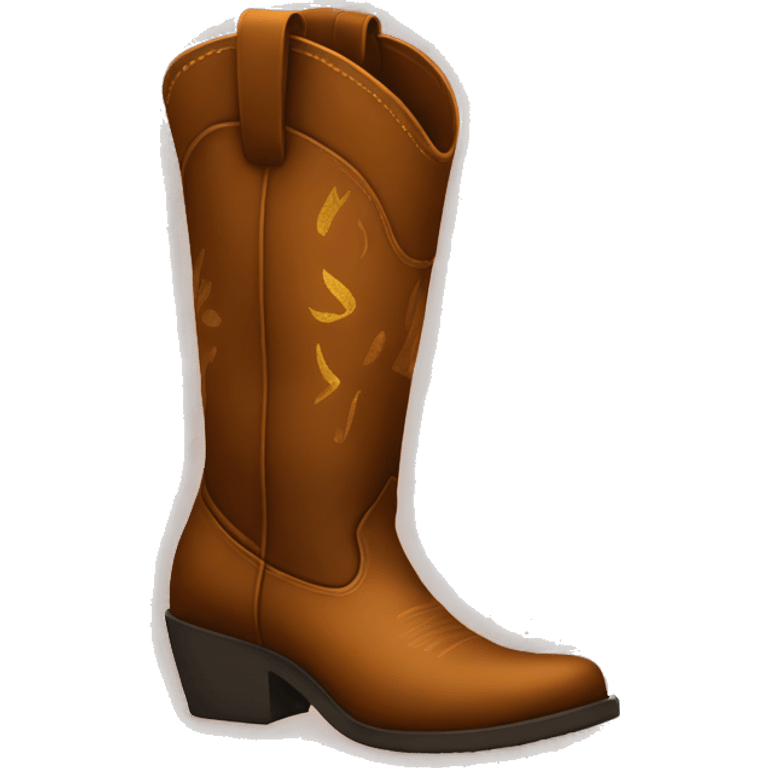 Tall brown sparkling cowgirl boots emoji