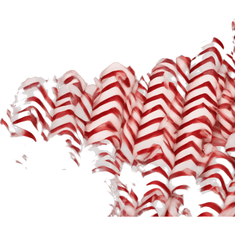 Candy cane heart shaped emoji