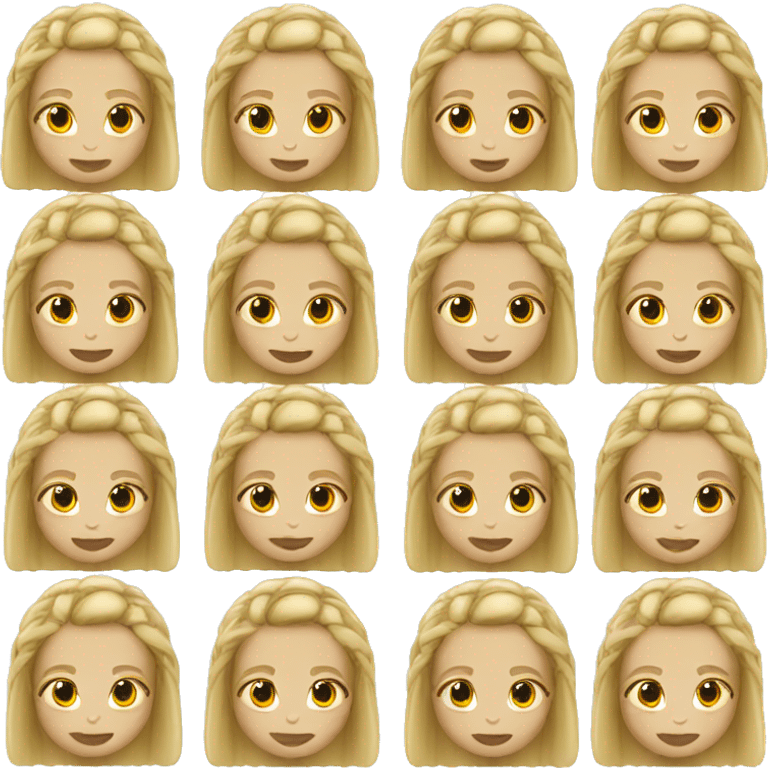 blonde girl with braids emoji