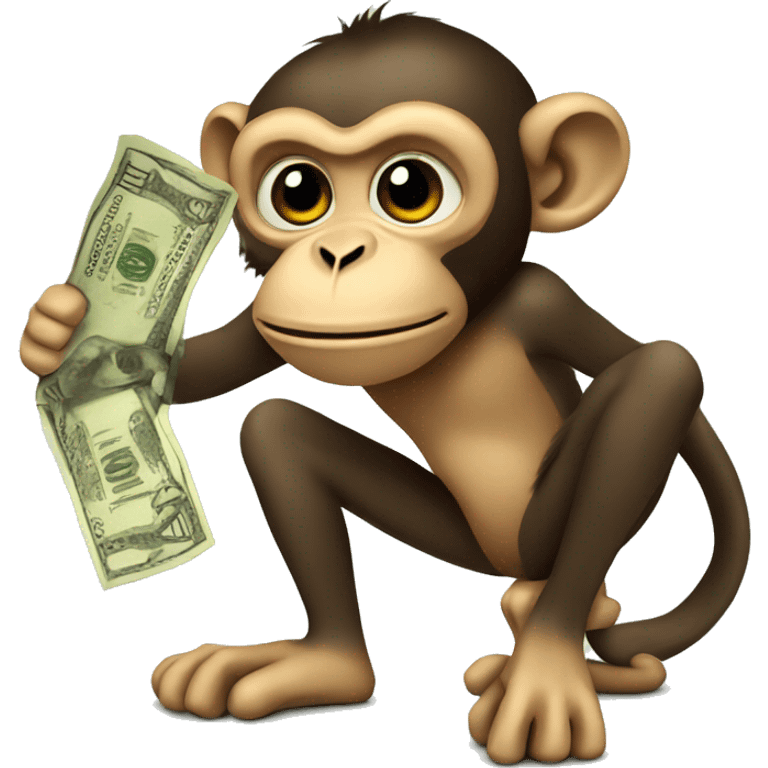 monkey with money emoji