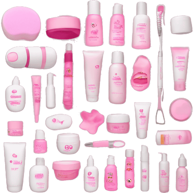 Pink skin care kit emoji