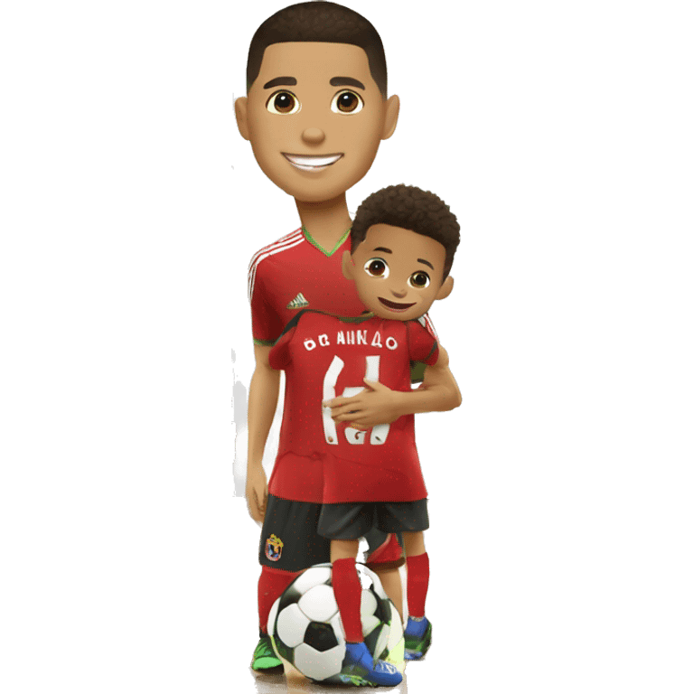 Ronaldo JR sur les épaules de son père emoji