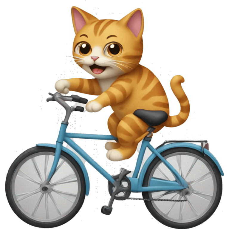 Cat riding a bicycle  emoji