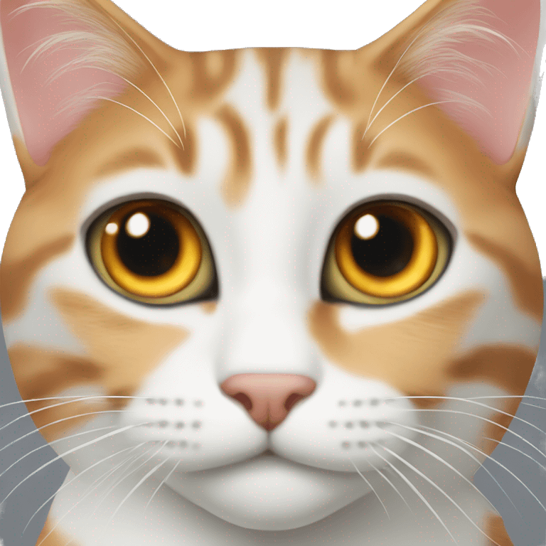 Grey white orange tabby cat emoji