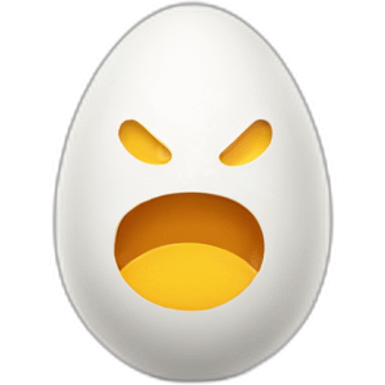 Psycho face Egg emoji