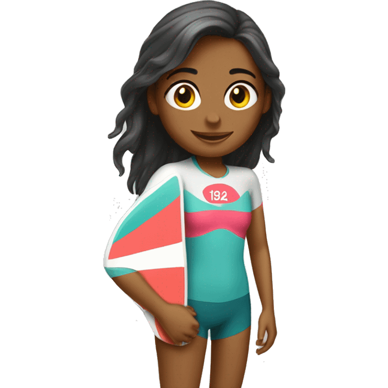 surfer girl emoji