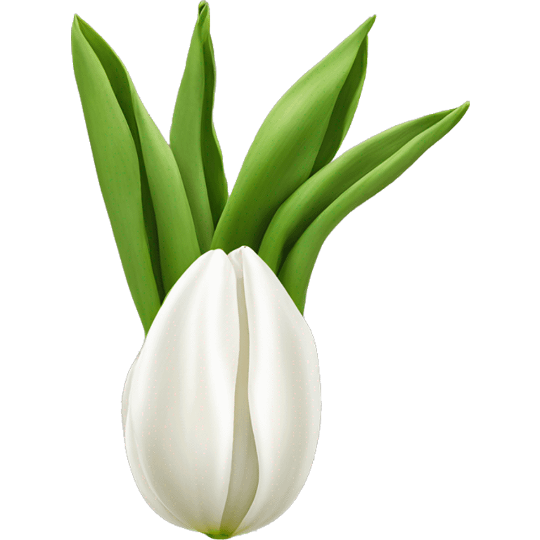 White tulips with a bow emoji