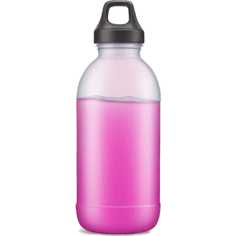 Water bottle, pink emoji