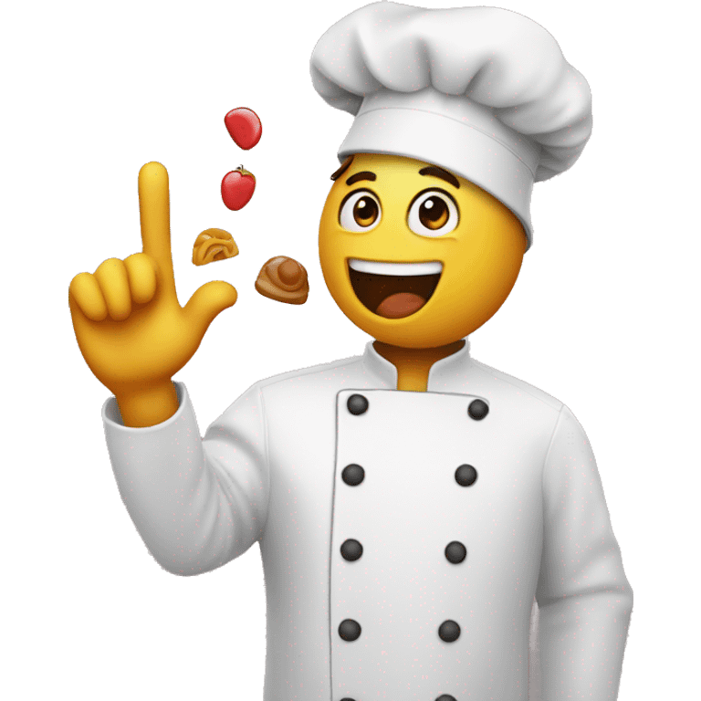 emoji blowing kiss with a chef’s hat  emoji