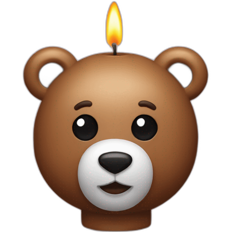 Teddy candle emoji