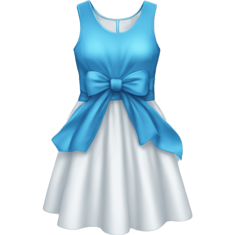 blue dress with a bow on it emoji