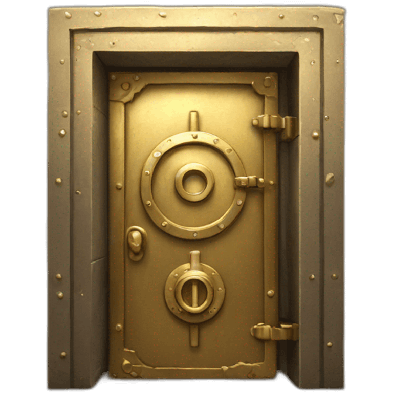 gold and iron vault door emoji