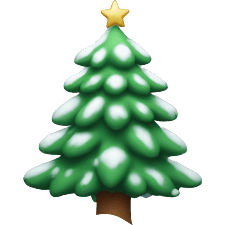 Snow with Christmas tree emoji