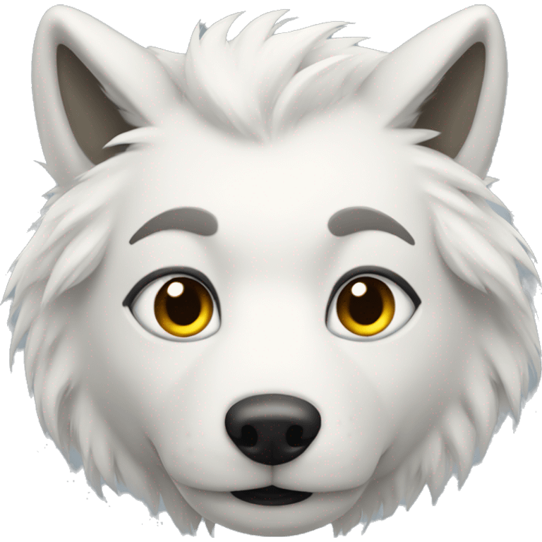 white wolf furry emoji