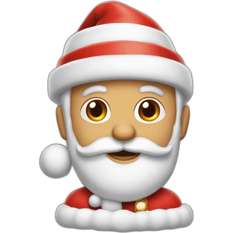 Un camarón disfrazado de santa claus emoji