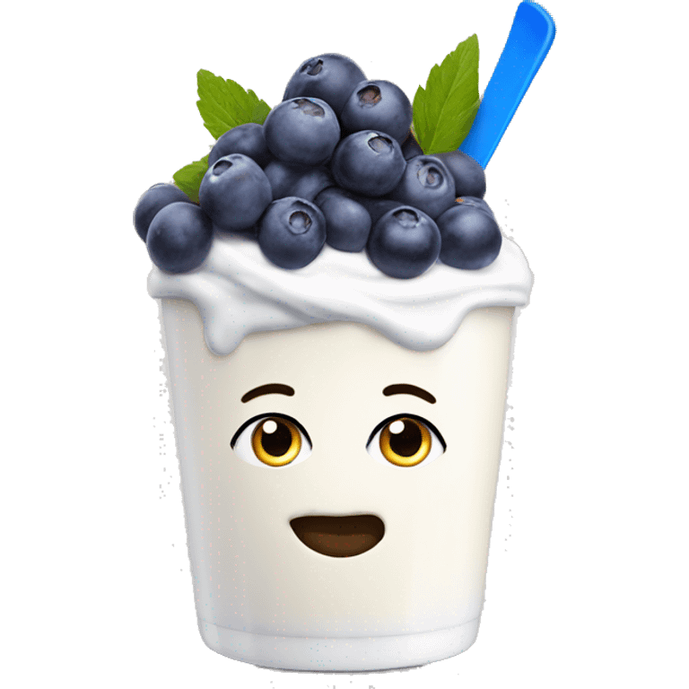 Joghurt mit blaubeere  emoji