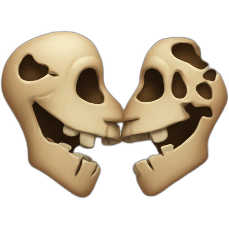 Squeleton kiss emoji