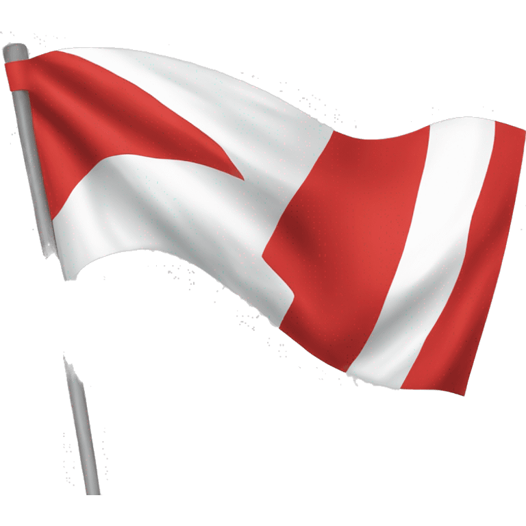 red and white diver down flag - just the flag emoji