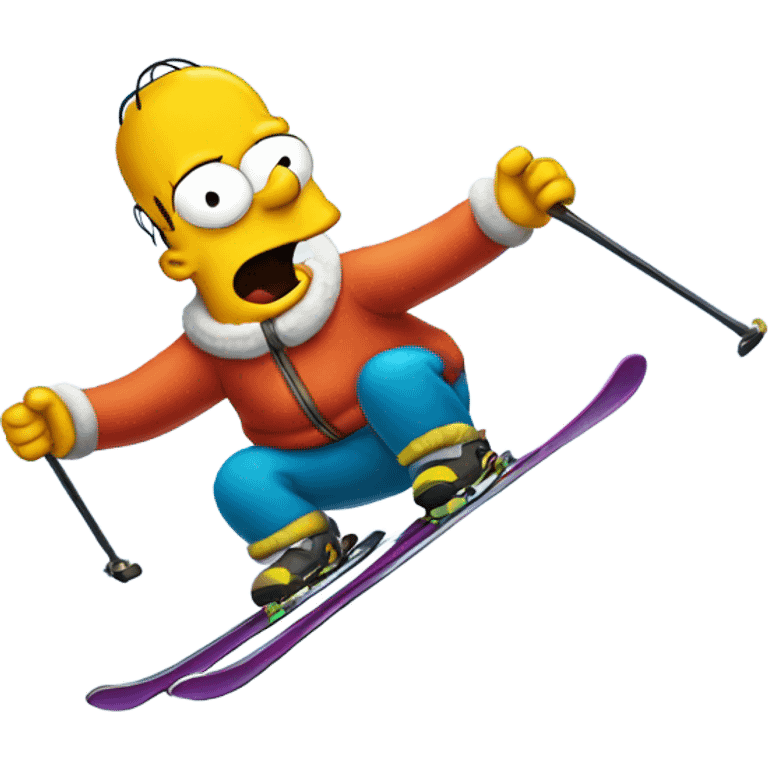 simpson skiing emoji