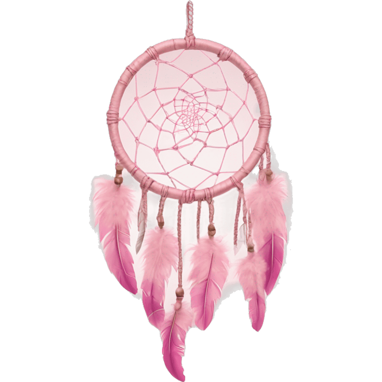 baby pink dream catcher with feathers  emoji