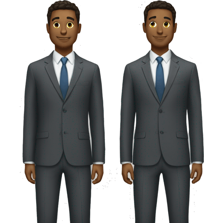 TWO GUYS IN BUSINESS SUITS, BEST FRIENDS VIBE emoji