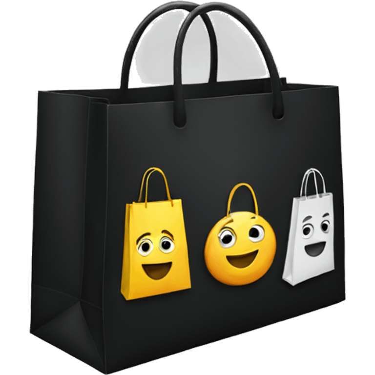 black shopping bags emoji