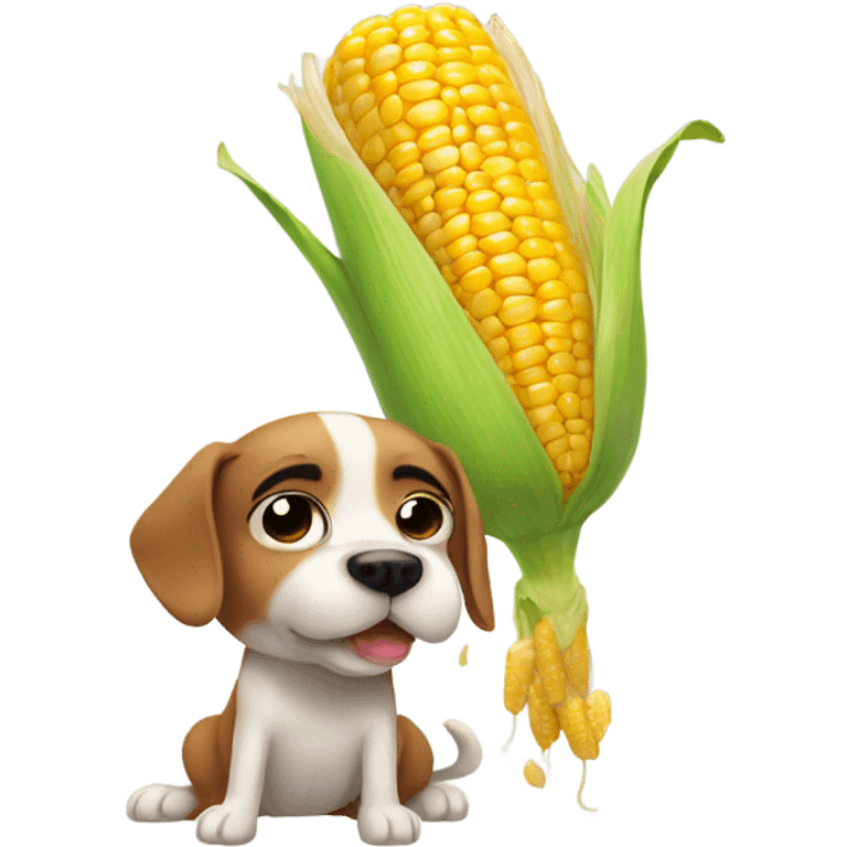 Dog farting corn emoji