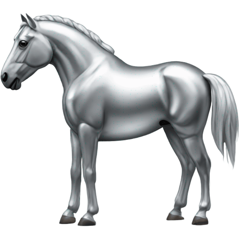 horse made of chrome emoji