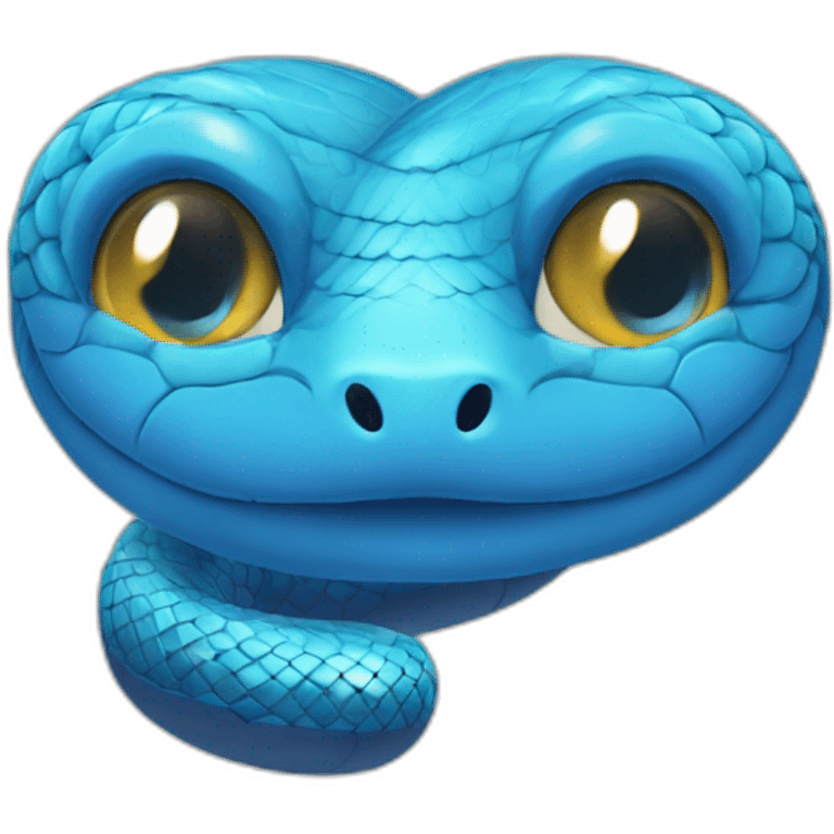 Cute Blue Snake emoji