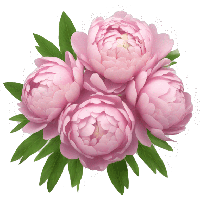 peonie flowers in a bouquet  emoji