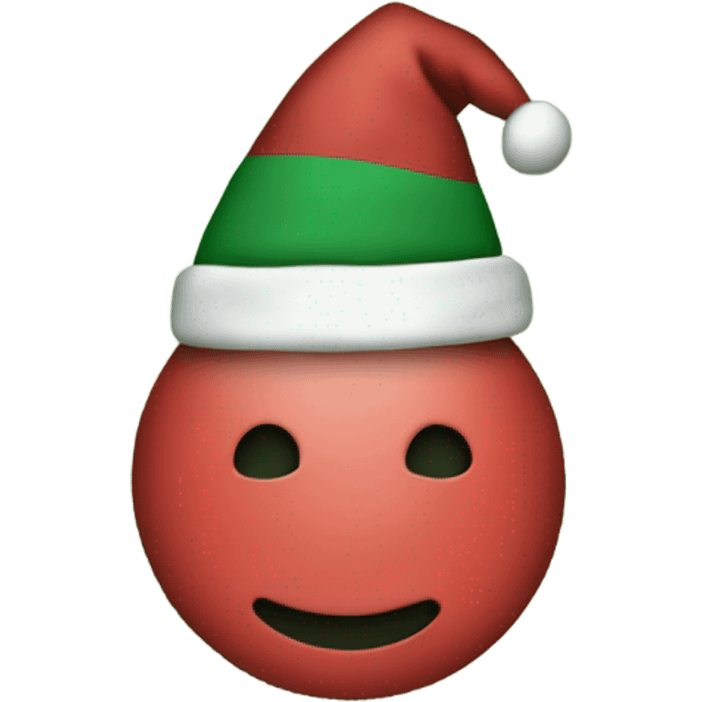 Red and green decorated Christmas card emoji