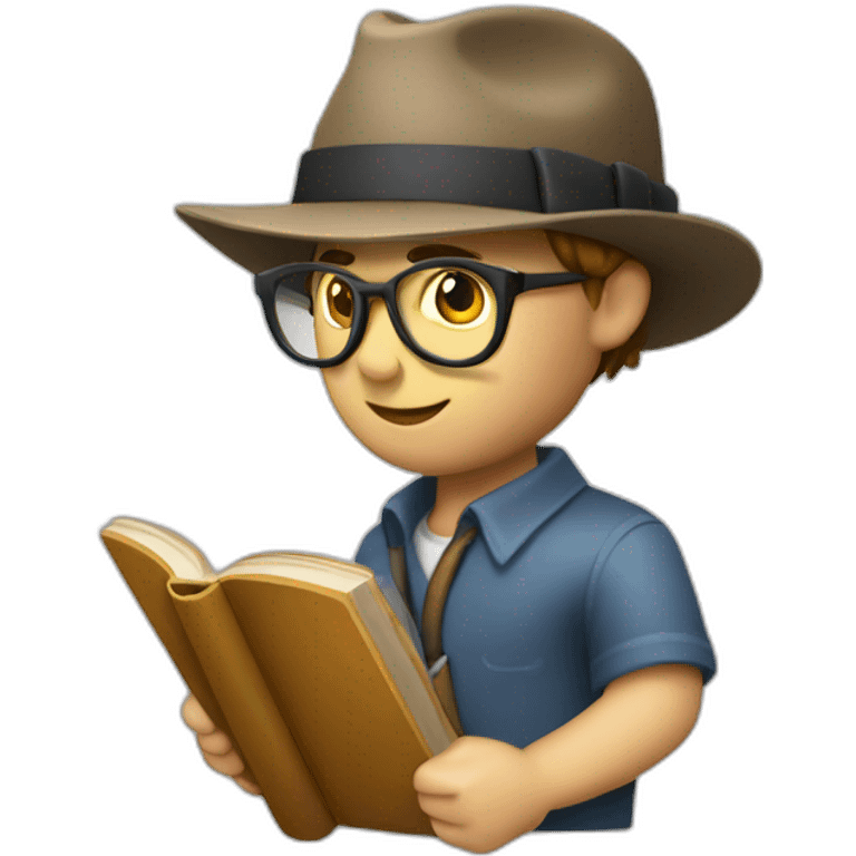 library book icon 3d detective story emoji