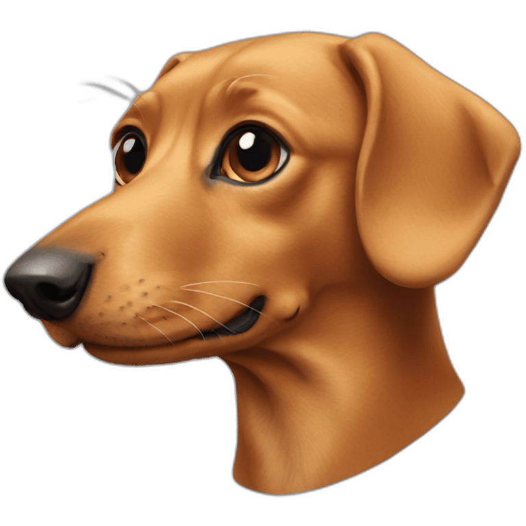 Cat head reality dachshund emoji