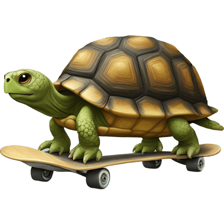 Tortoise skateboarding emoji