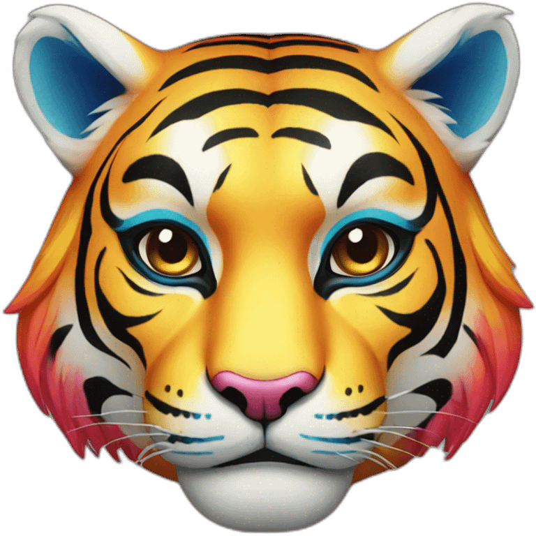 rainbow tiger Japanese mask emoji