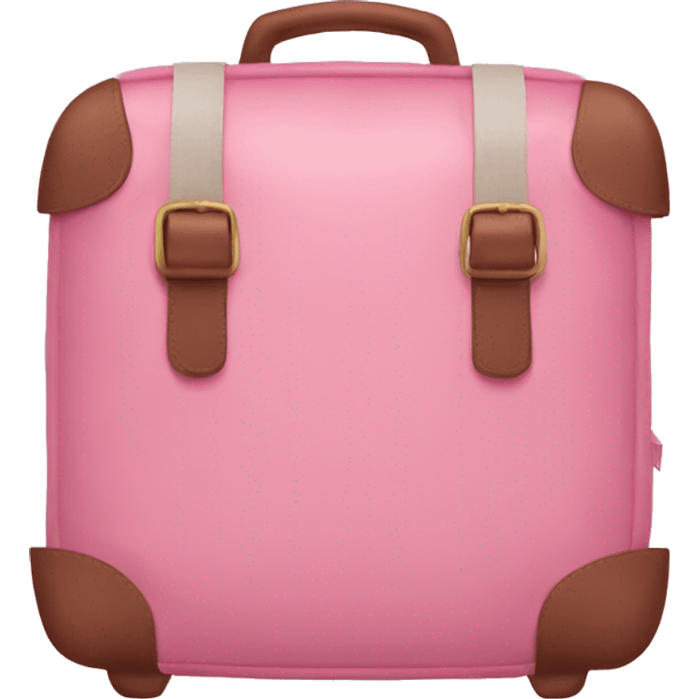 square Traveling bag  pink emoji