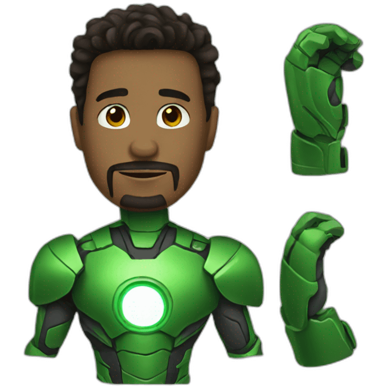 Green iron man emoji