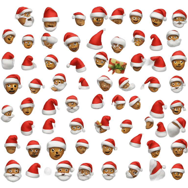 Santa with yellow and black hat emoji