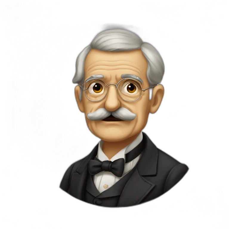 Old president of spain monocle and mustache whole body  emoji